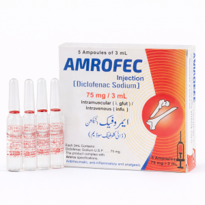 AMROFEC diclofenac sodium 75mg injection by Amros Pharmaceuticals pain relief injection