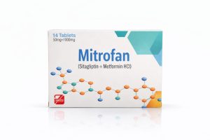 Mitrofan sitagliptin metformin 50mg 1000mg tablets by Amros Pharmaceuticals for diabetes management