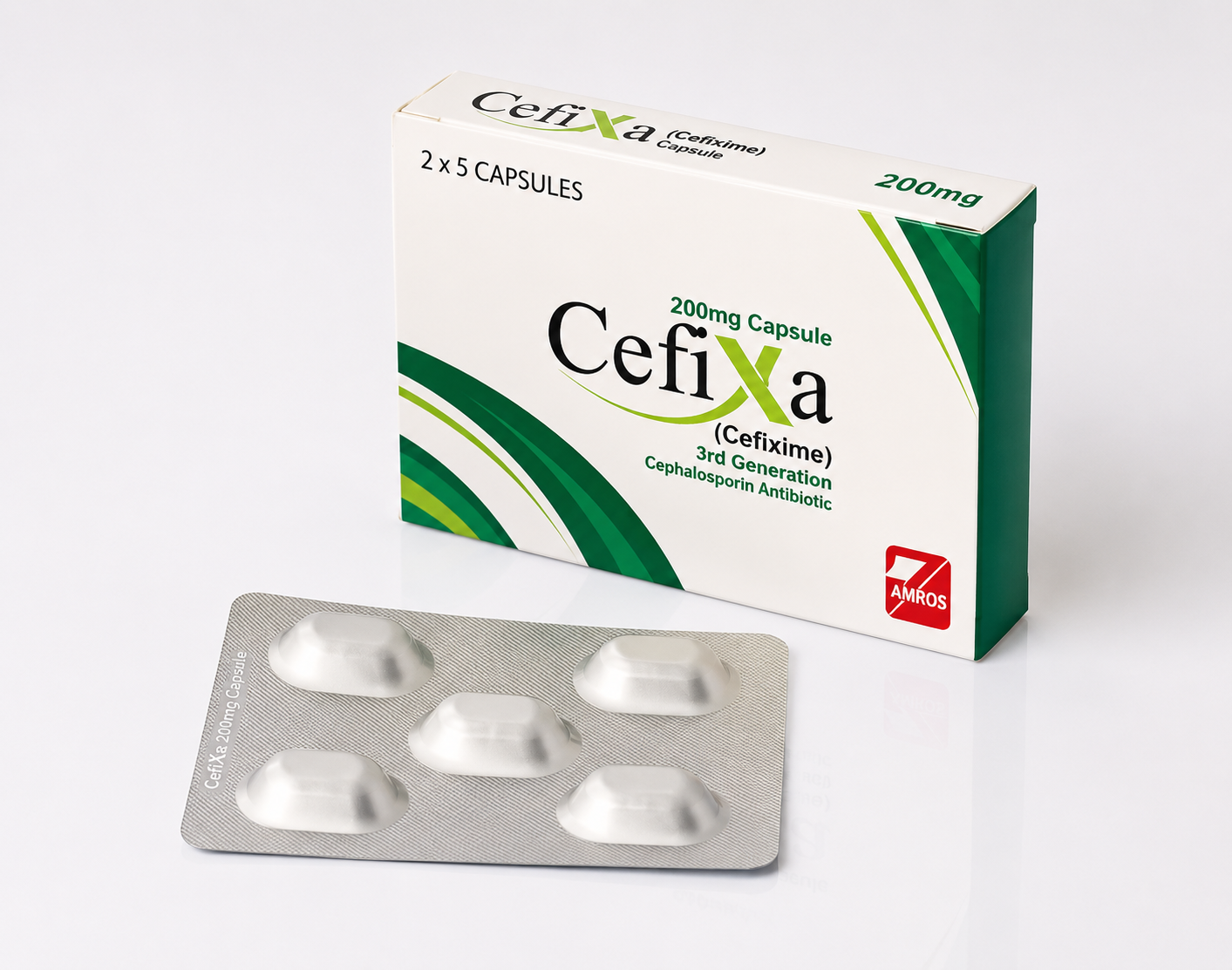 Cefixa Cefixime 200mg capsules by Amros Pharmaceuticals Pakistan antibiotic capsules
